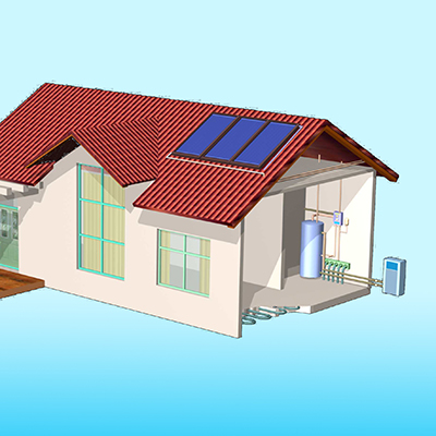 别墅型平板太阳能热水器